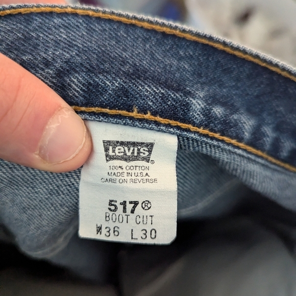 Levi Strauss & Co. 517 boot cut 36x30 men's denim Jeans 100% cotton made in USA - Picture 8 of 8
